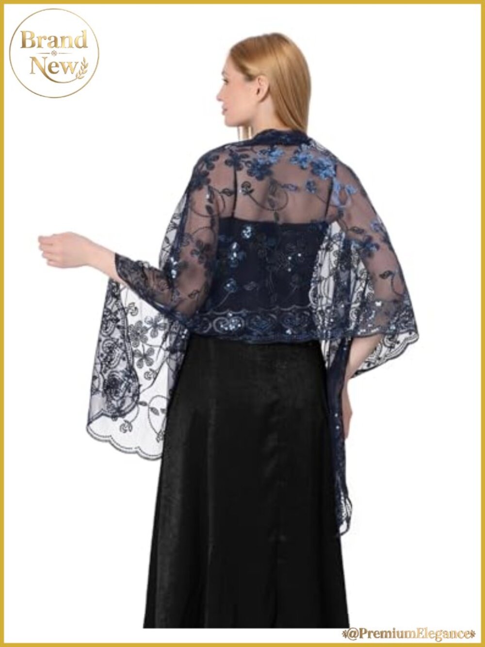 Sequin Shawl Wrap Fringe Glittering Cape Scarf Evening Wedding Party